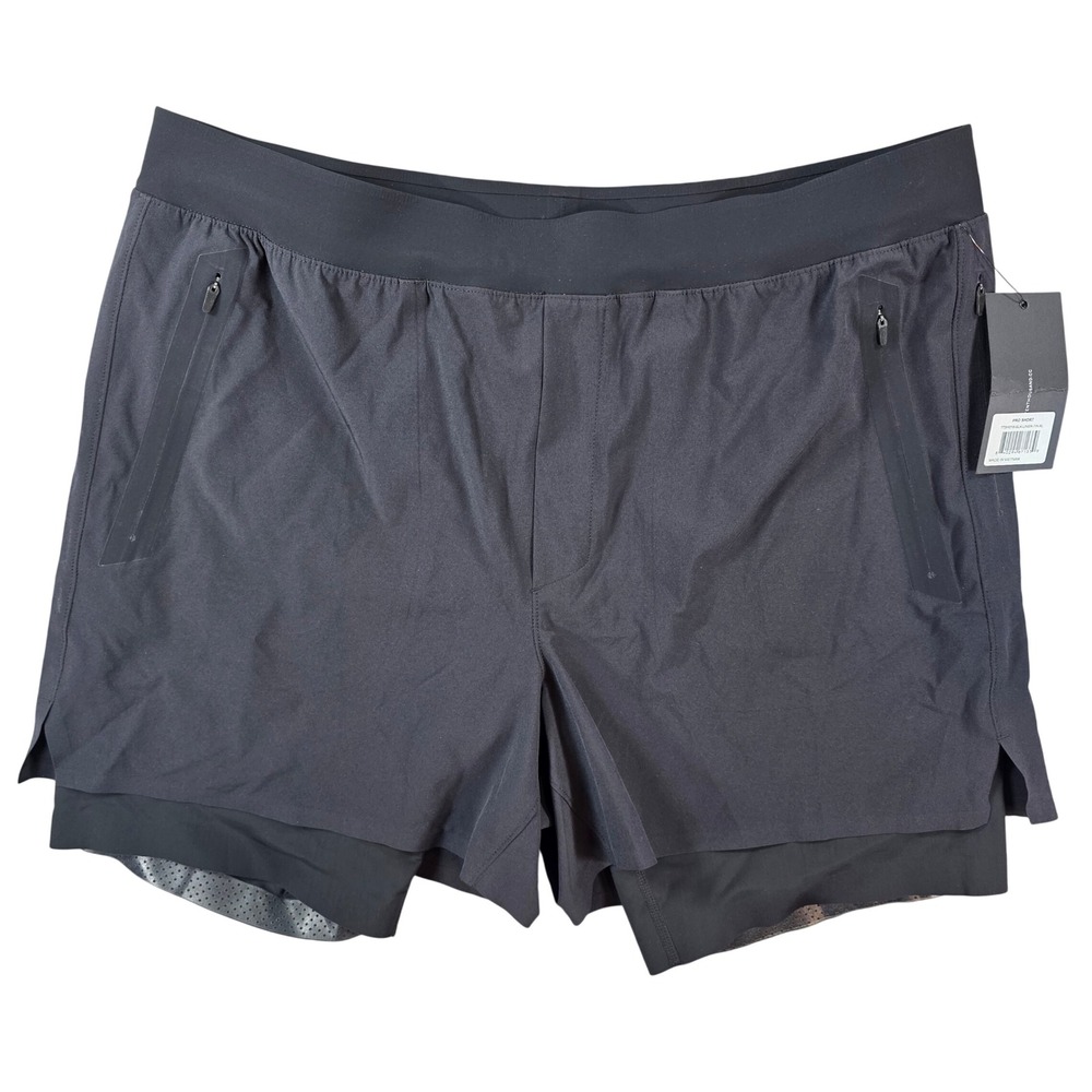 Ten Thousand Pro Short Lined 7in Black XL Mens TTSH018 Training Gym Activewear